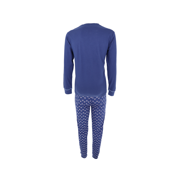 Pigiama Serafino Manica Lunga+pant.lungo Uomo Cotonella Blu DU650_00014_5