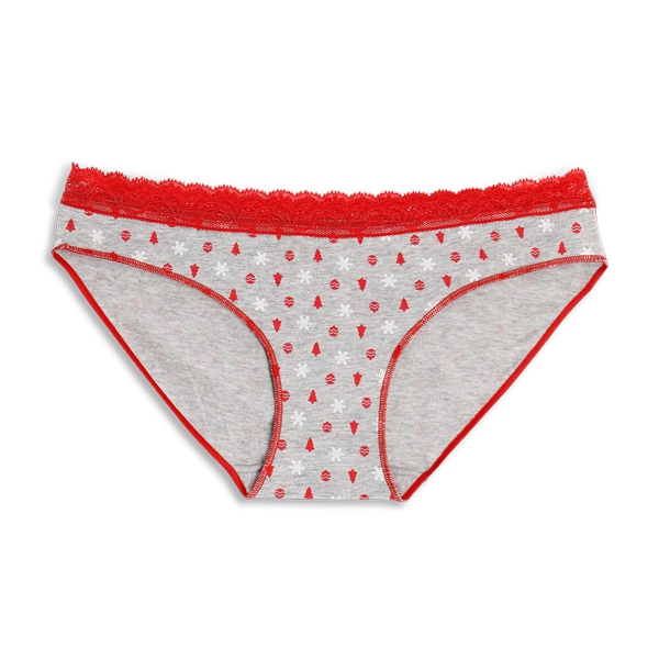 Mini Slip Donna Cotonella Stampa Grigio M ED486_STGRI_2