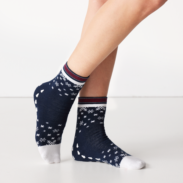 Calza Corta Antiscivolo Donna Donna Cotonella Blu EID16_0C014