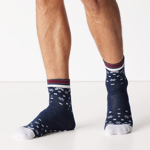 Calza Corta Antiscivolo Uomo Uomo Cotonella Blu EIU11_0C014