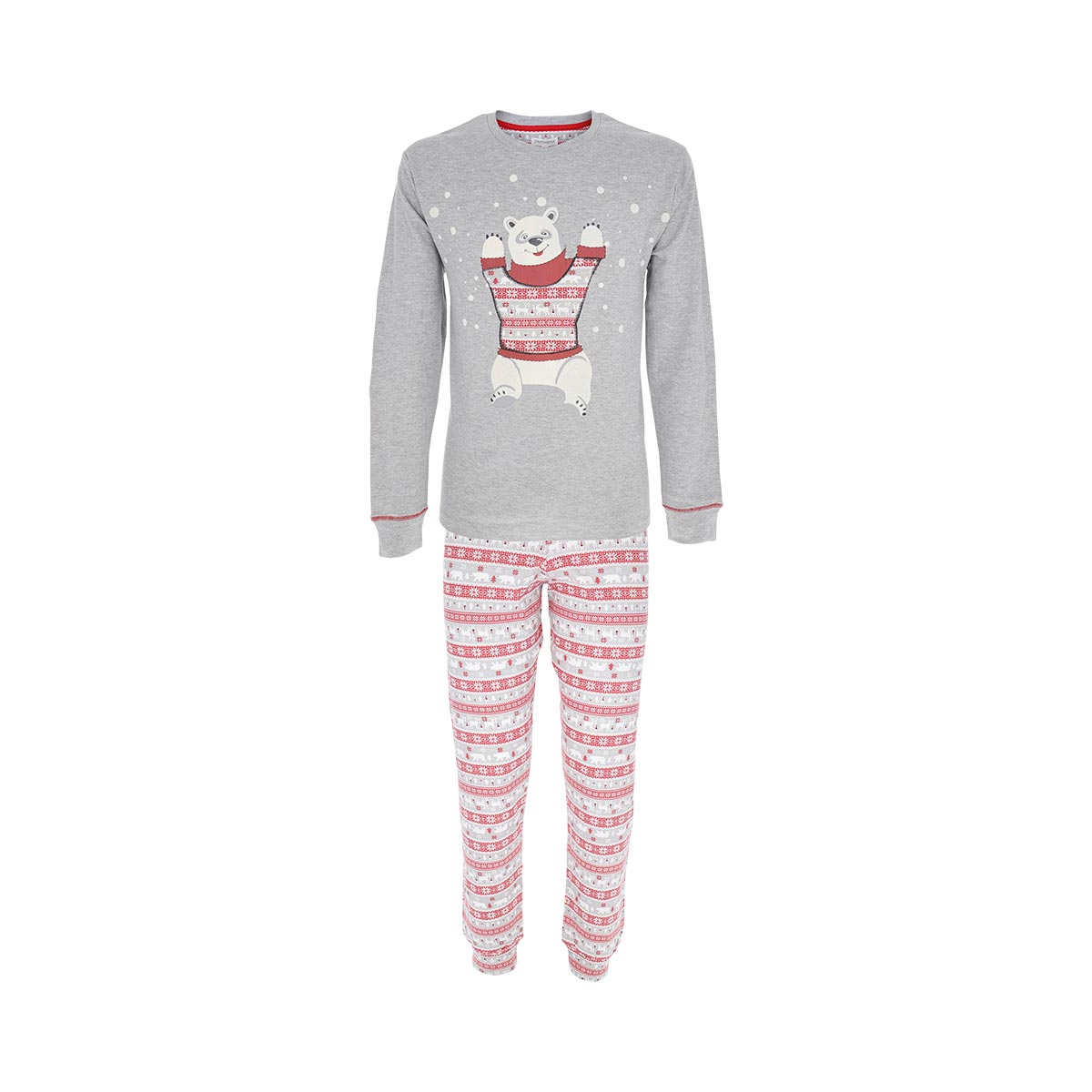 Pigiama Girocollo M/l + Pant. Lungo Donna Cotonella Grigio MÉlange EPD02_A1122_2