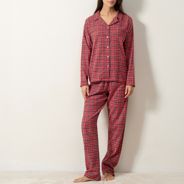 Pigiama Aperto Manica Lunga+pant.lungo Donna Cotonella
