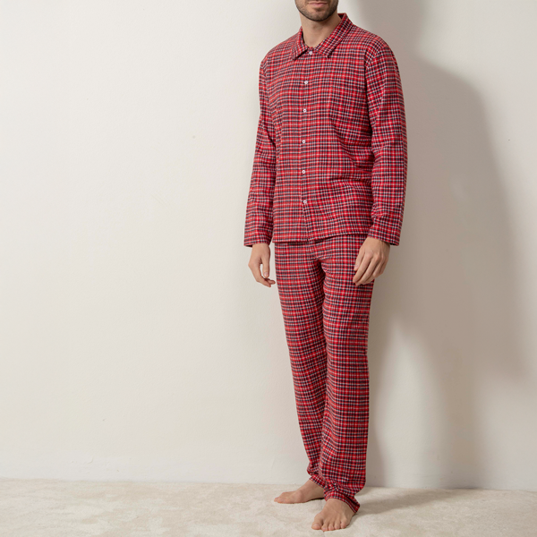 Pigiama Aperto Manica Lunga+pant.lungo Uomo Cotonella