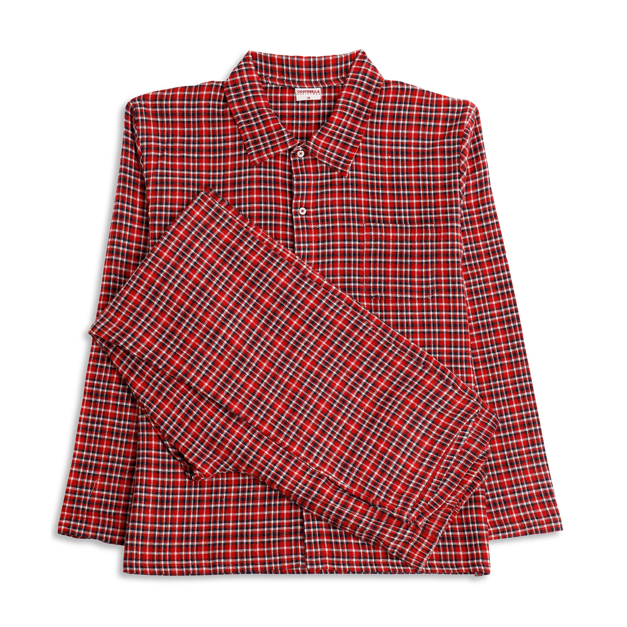Pigiama Aperto Manica Lunga+pant.lungo Uomo Cotonella Rosso EPU12_00007_2