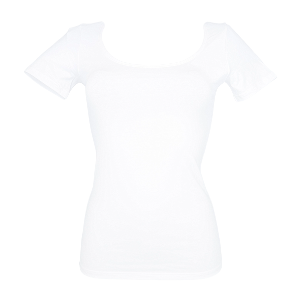 Maglia Girocollo Manica Corta Donna Cotonella Bianco GD010_00001_3