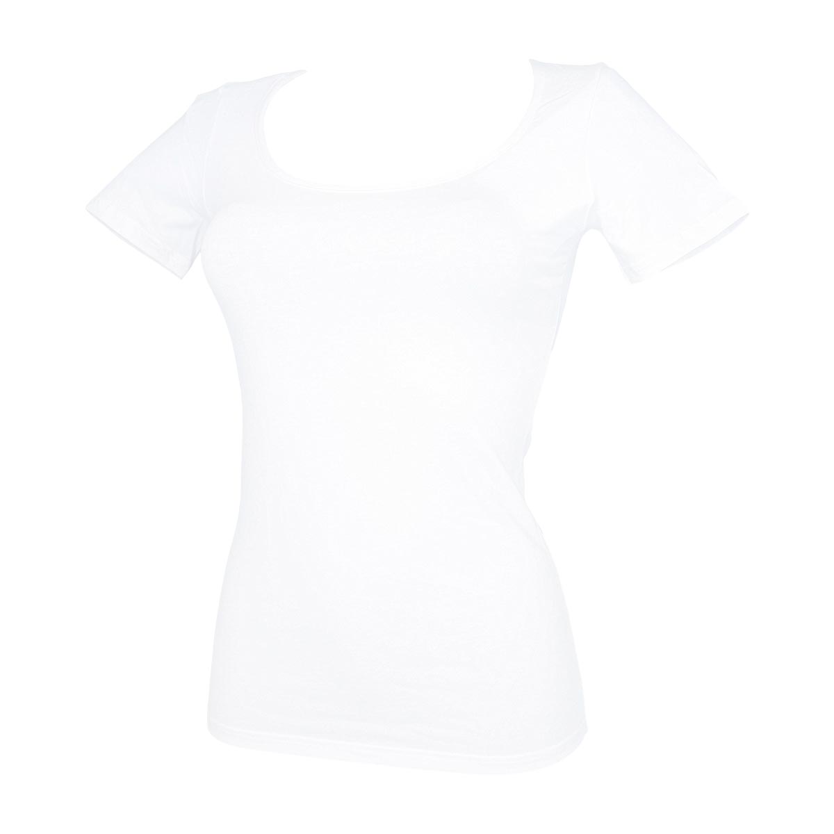 Maglia Girocollo Manica Corta Donna Cotonella Bianco GD010_00001_4
