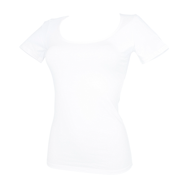 Maglia Girocollo Manica Corta Donna Cotonella Bianco GD010_00001_4