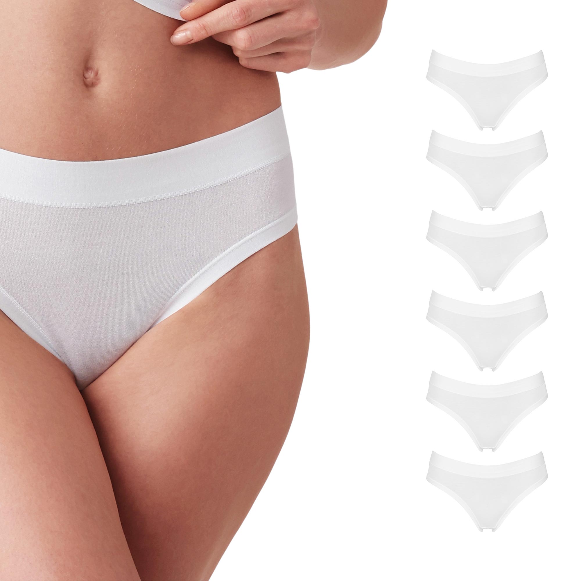6 Midi Donna Cotonella Bianco GD019K6_00001_5
