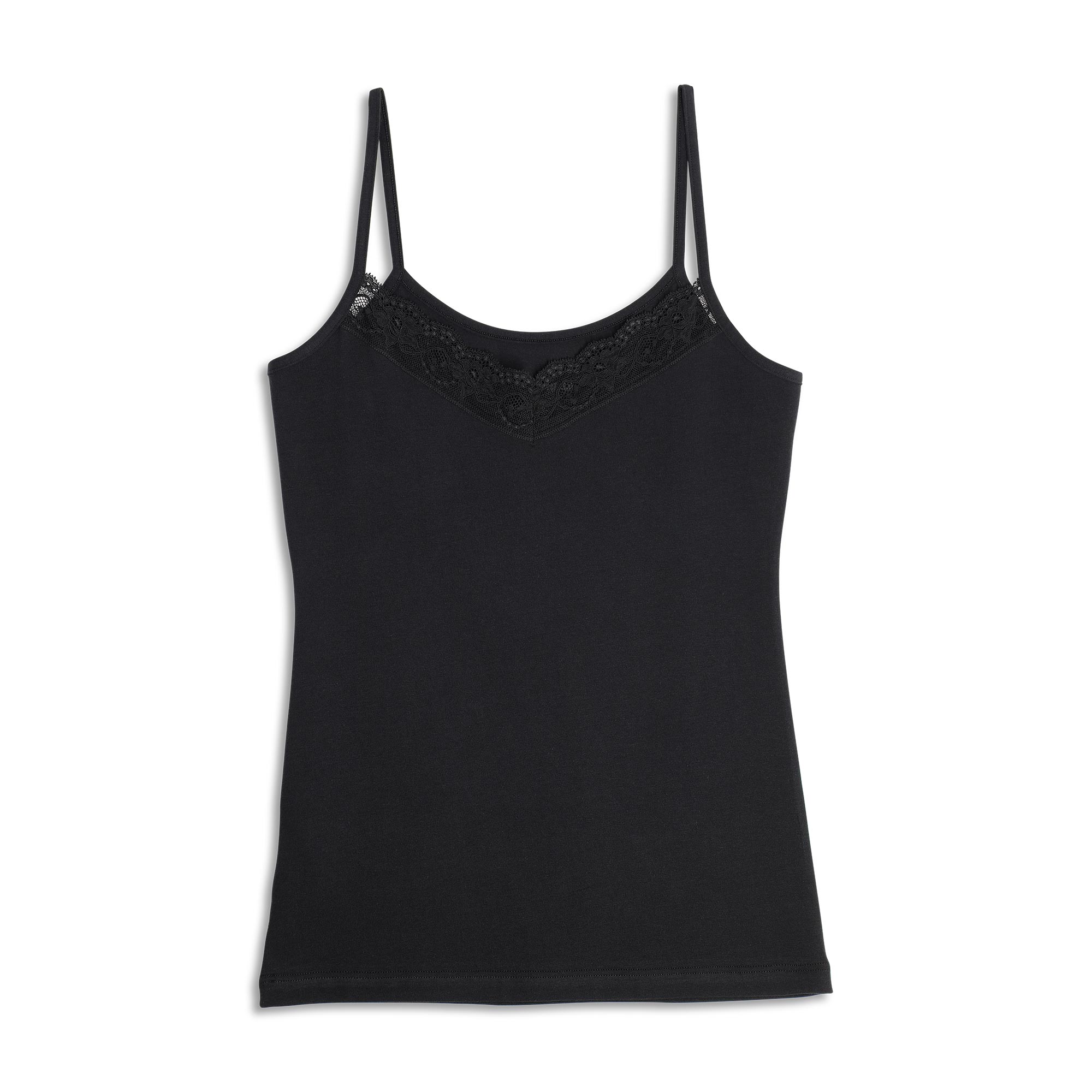 Top Donna Cotonella Nero GD135_00002_3