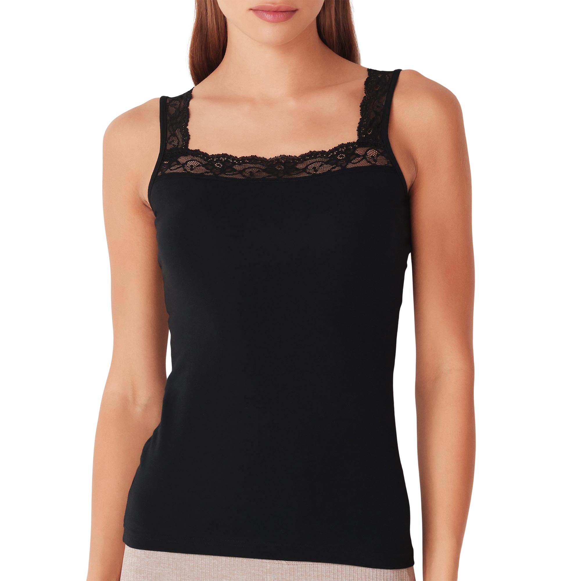 Canotta Donna Cotonella Nero GD138_00002