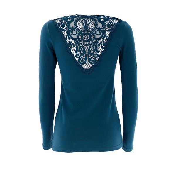 Maglia Manica Lunga Donna Cotonella Petrolio GD240_P4326_2