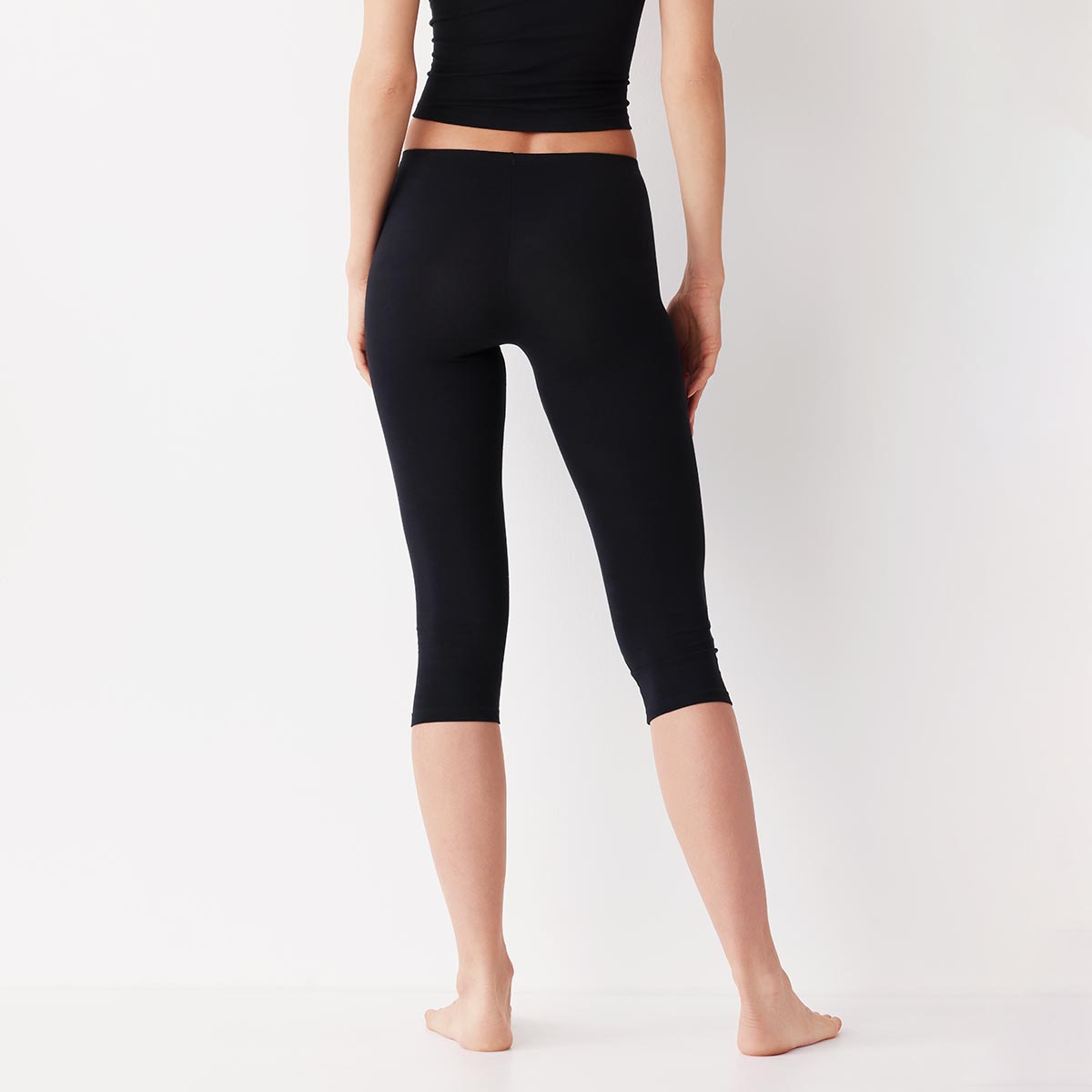 Leggings 3/4 Donna Cotonella Nero GD251_00002_2