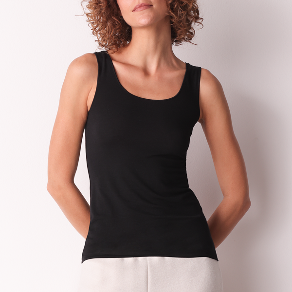 Canotta Donna Cotonella Nero GD277_00002