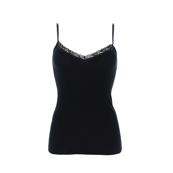Top Spalla Stretta Donna Cotonella Nero GD280_00002