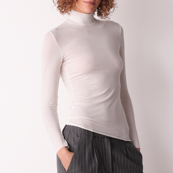 Maglia Lupetto Manica Lunga Donna Cotonella Panna GD283_00039