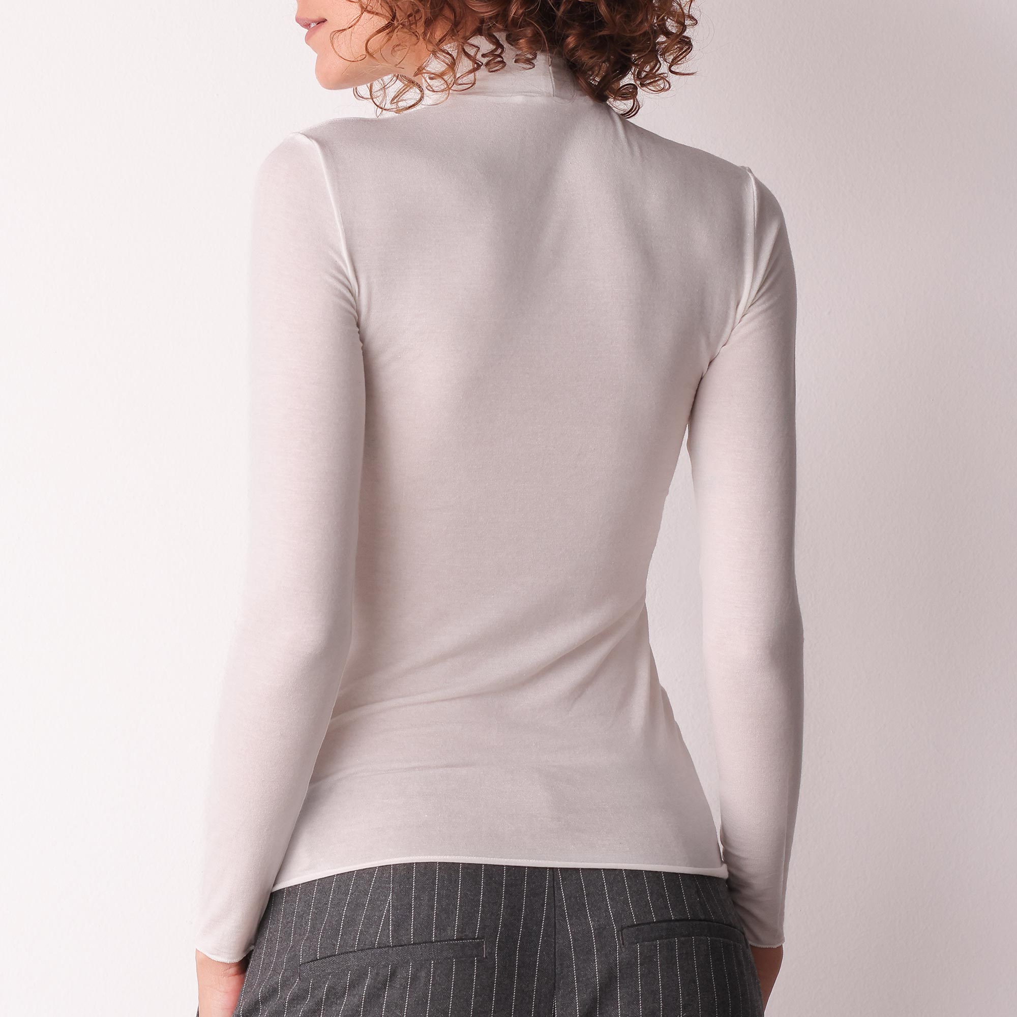 Maglia Lupetto Manica Lunga Donna Cotonella Panna GD283_00039_2