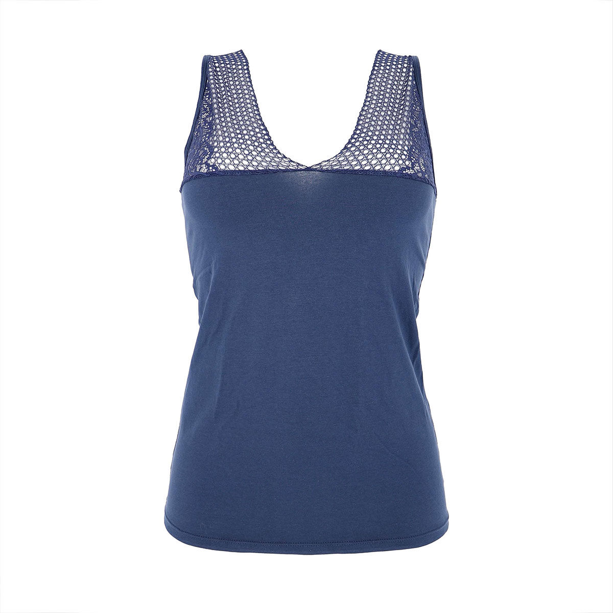 Canotta Spalla Larga Donna Cotonella Blu GD302_00014
