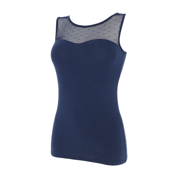 Canotta Spalla Larga Donna Cotonella Blu GD343_0C014_2