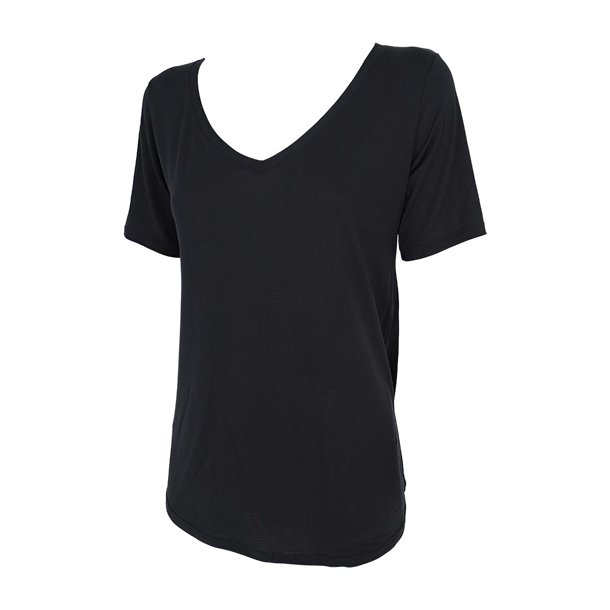 Maglia Scollo V Manica Corta Donna Cotonella Nero GD450_00002_2