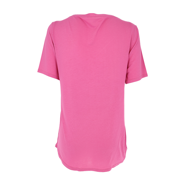 Maglia Scollo V Manica Corta Donna Cotonella Fucsia GD450_00026_3