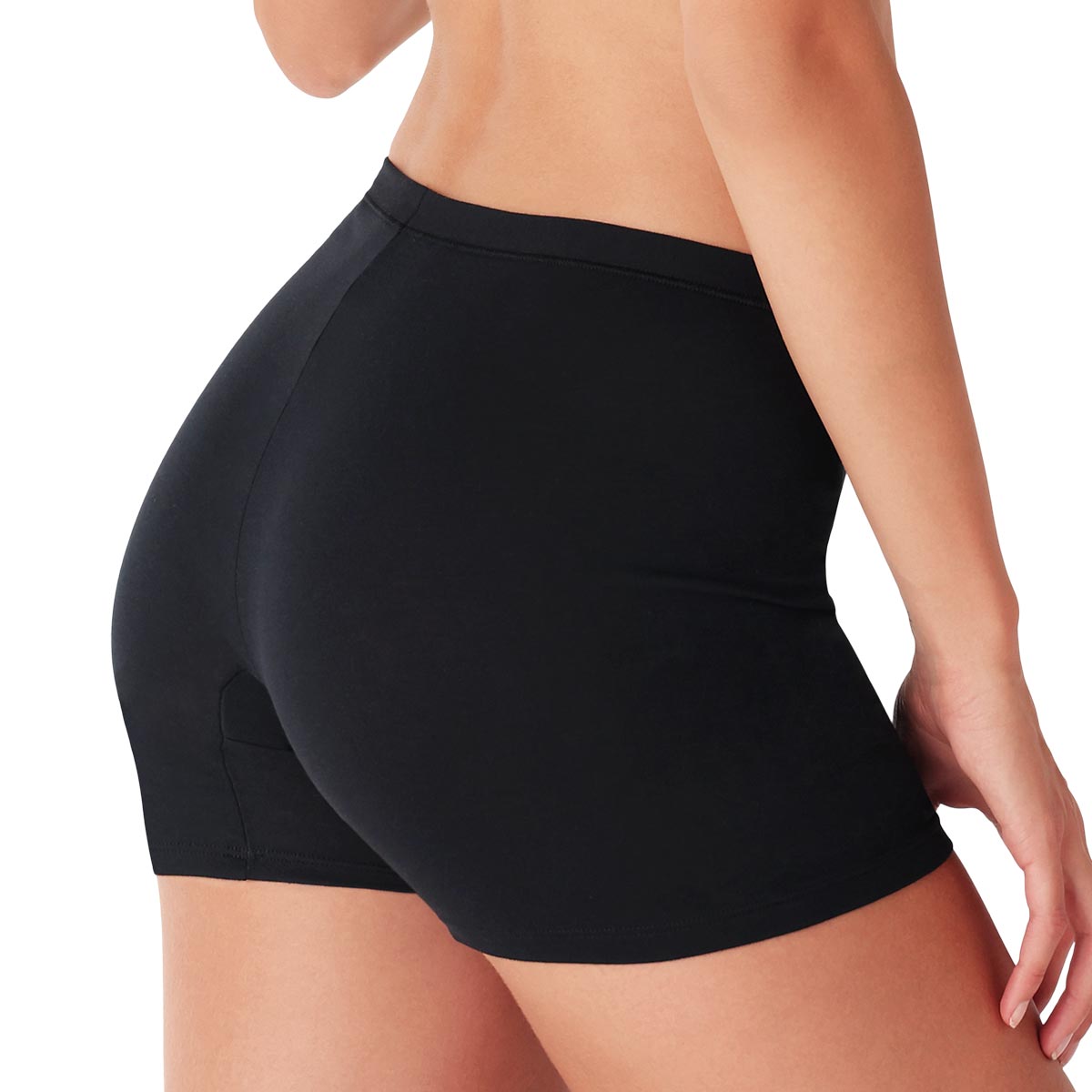2 Boxer Donna Cotonella Nero GD469K2_00002_2
