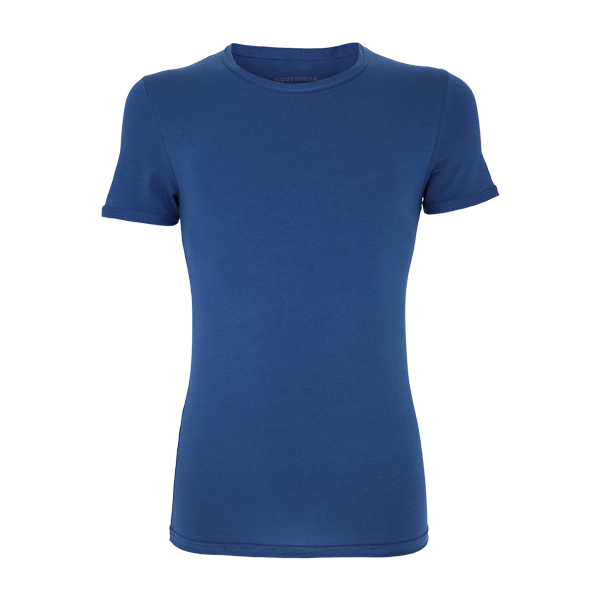 Maglia Girocollo Manica Corta Uomo Cotonella Blu Pavone GU006_BV014_3