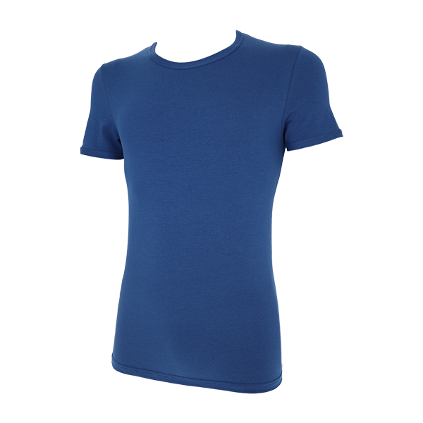 Maglia Girocollo Manica Corta Uomo Cotonella Blu Pavone GU006_BV014_4