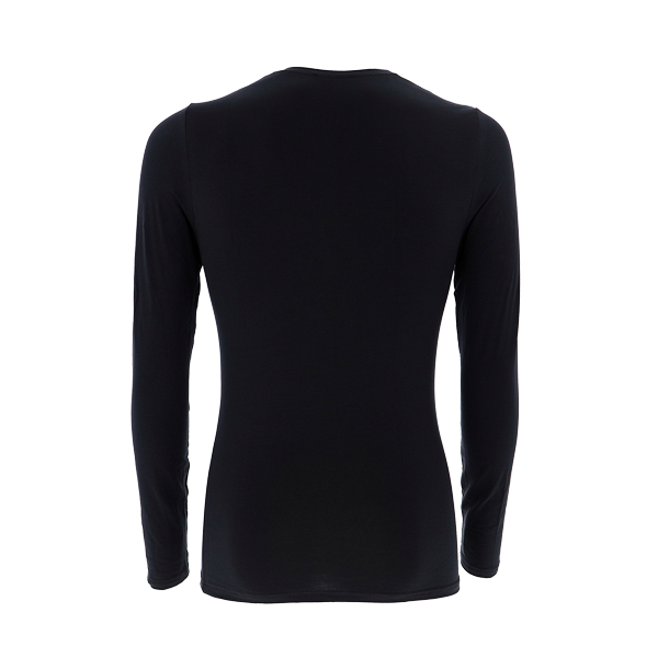 Maglia Girocollo Manica Lunga Uomo Cotonella Nero GU012_00002_4