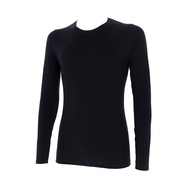 Maglia Girocollo Manica Lunga Uomo Cotonella Nero GU012_00002_5