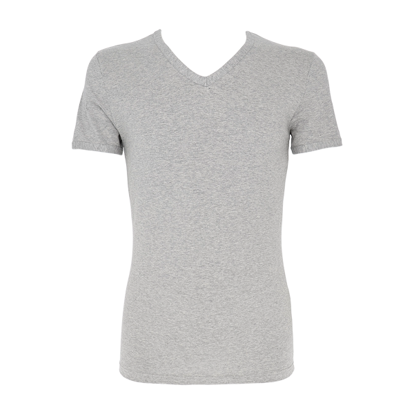 Maglia Scollo V Manica Corta Uomo Cotonella Grigio Melange GU033_00113