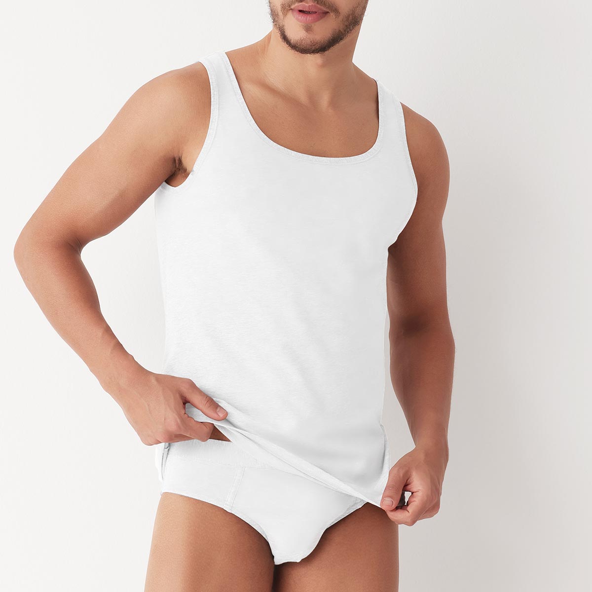 Canotta Uomo Cotonella Bianco GU055_00001