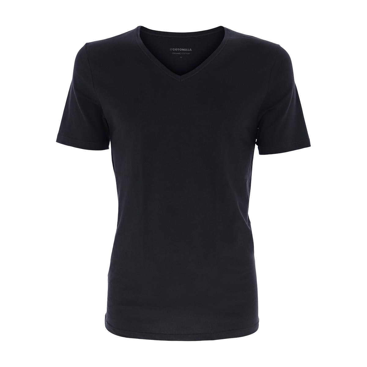 Maglia Scollo V Manica Corta Uomo Cotonella Nero GU056_00002_3