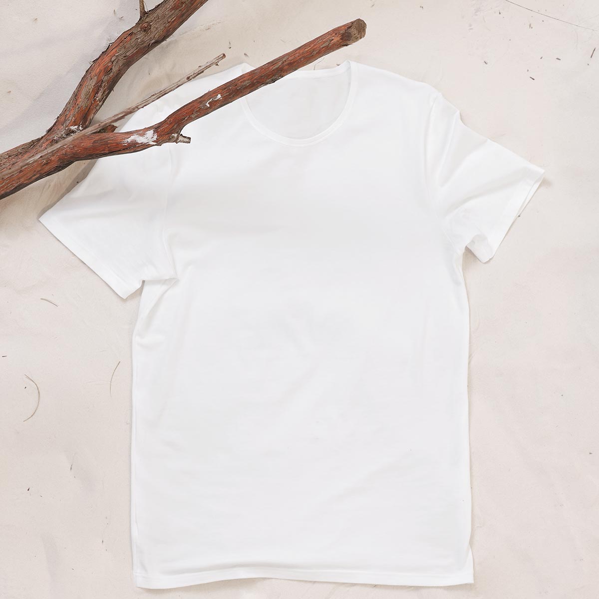 Maglia Girocollo Manica Corta Uomo Cotonella Bianco GU057_00001_9