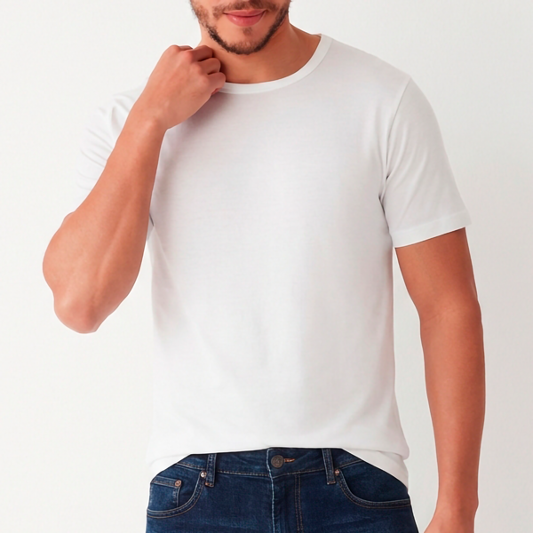 Maglia Girocollo Manica Corta Uomo Cotonella Bianco GU077_00001