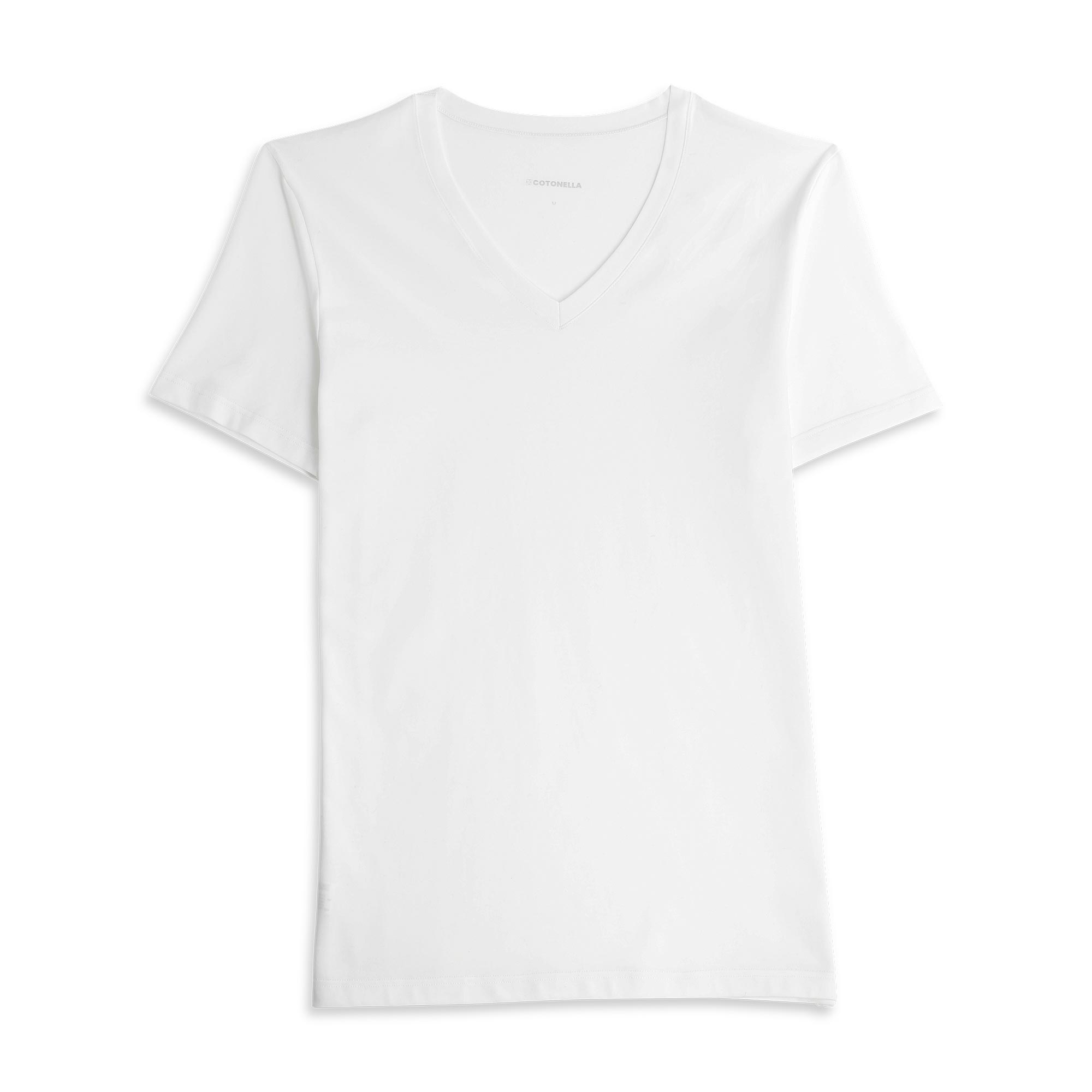 Maglia Scollo V Manica Corta Uomo Cotonella Bianco GU078_00001_2