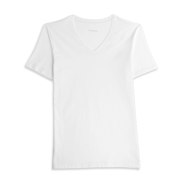 Maglia Scollo V Manica Corta Uomo Cotonella Bianco GU078_00001_2