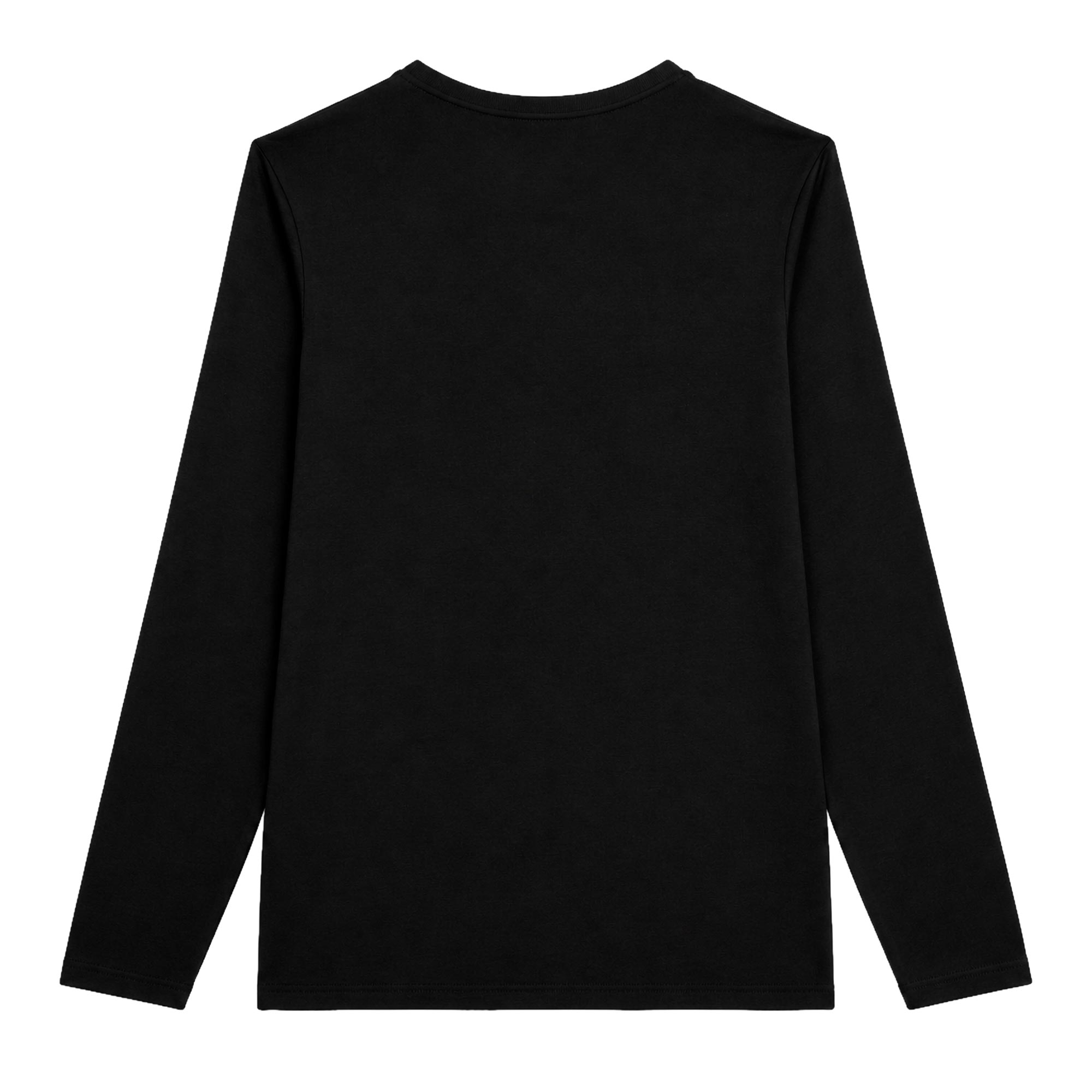 Maglia Girocollo Manica Lunga Uomo Cotonella Nero GU080_00002_2