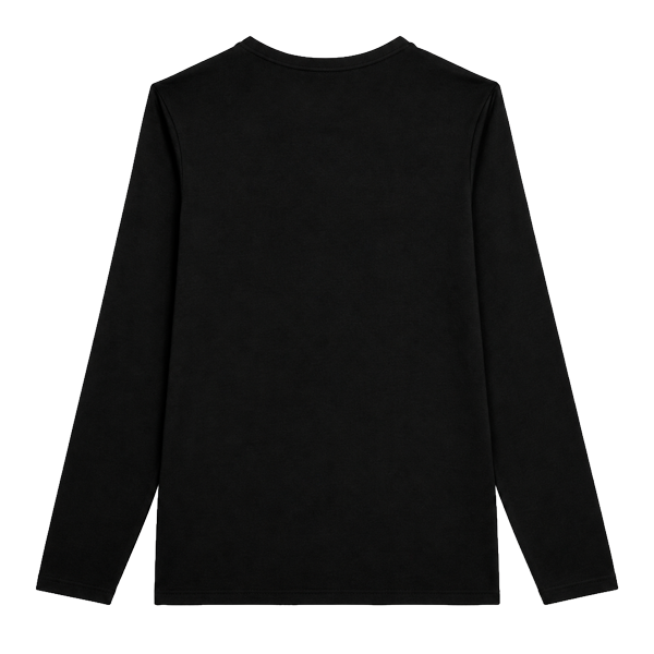 Maglia Girocollo Manica Lunga Uomo Cotonella Nero GU080_00002_2