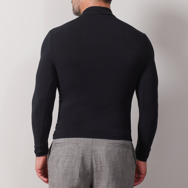 Maglia Lupetto Manica Lunga Uomo Cotonella Nero GU081_00002_2