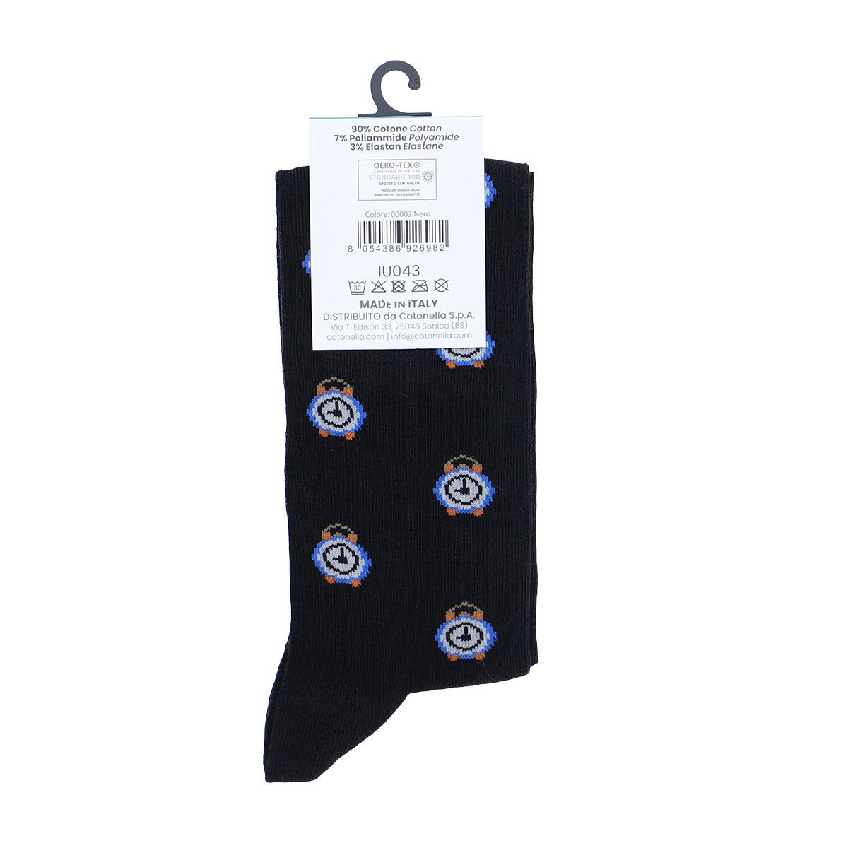 Calza Lunga Uomo Cotonella Nero IU043_00002_3
