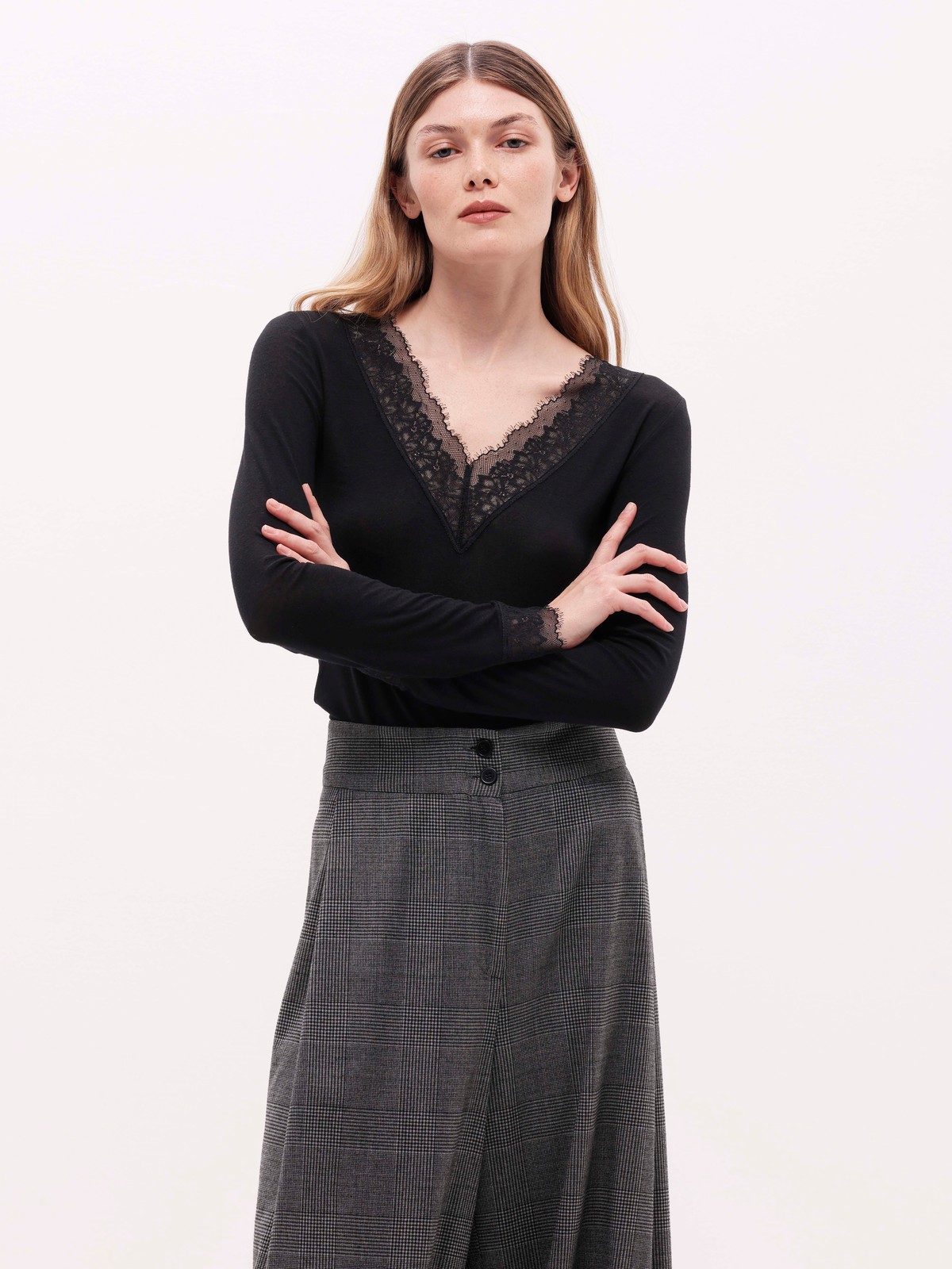 Maglia Scollo V Manica Lunga
